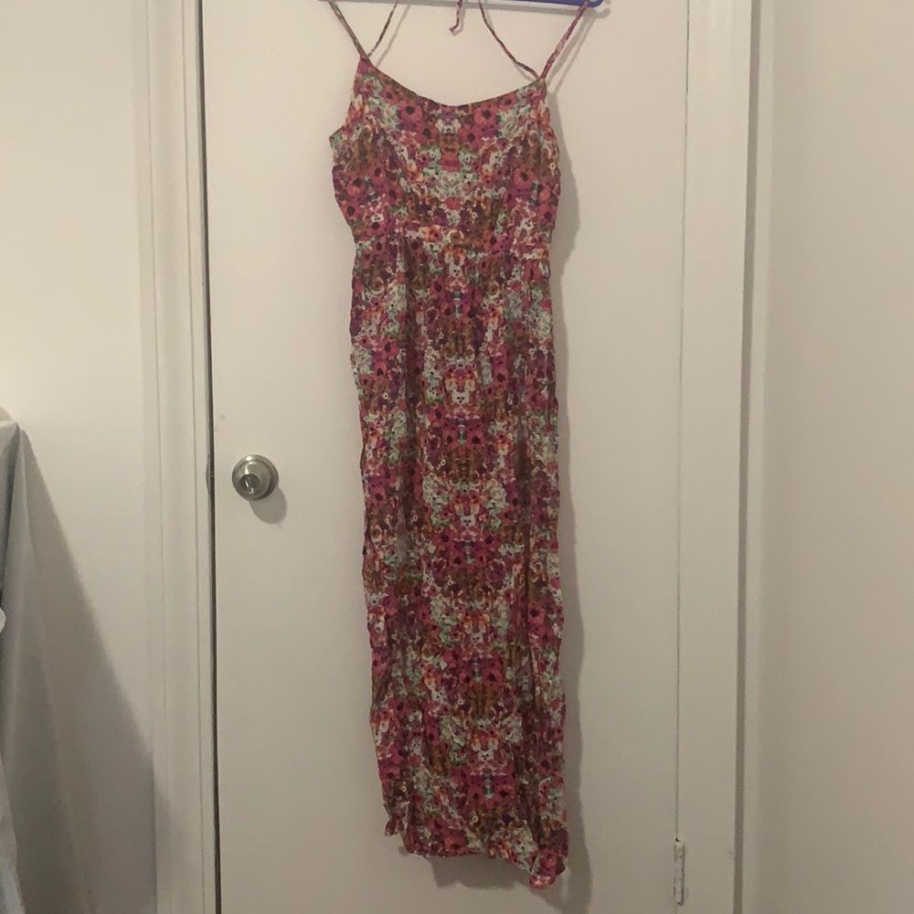 Forever 21 floral maxi long summer dress L